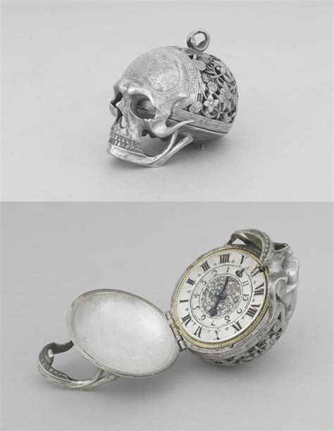 17th century silver skull watch replica|These 17th.